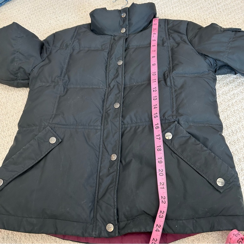 DKNY Black Down and Feathers Insulated Puffer Jacket Winter Outdoor - Picture 6 of 12